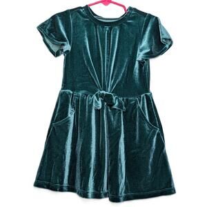Toddler Girls' Velour Short Sleeve Dress - Cat & Jack Green Size 3T